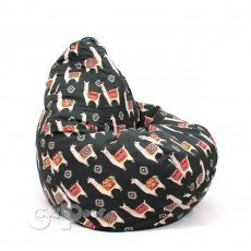 Кресло Груша Жаккард Ламы XXL 