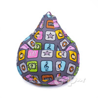 Кресло Груша Жаккард Плэй XXXL