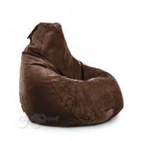Кресло Груша Велюр Шоколад XXL