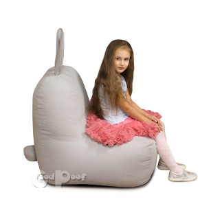 Бескаркасное Кресло Пуф Заяц Коралловый