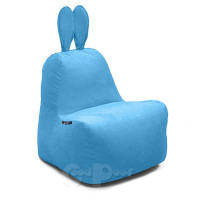 Бескаркасное Кресло Пуф Заяц Голубой