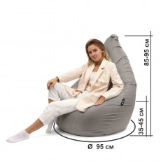 Кресло Груша Велюр Жасмин XXXL
