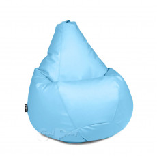 Кресло Груша Экокожа Голубой XXL 