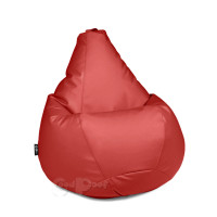 Кресло Груша Экокожа Красный XXXL