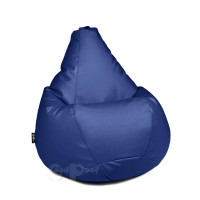 Кресло Груша Экокожа Синий XXL