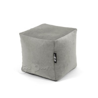 Бескаркасный Пуф Квадро Серебро XL