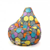 Кресло Груша Велюр Геометрия-II XXL