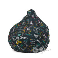 Кресло Груша Жаккард Айскрим XXL