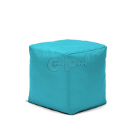 Бескаркасный Пуф Квадро Голубой L