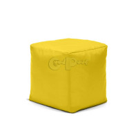 Бескаркасный Пуф Квадро Желтый XL