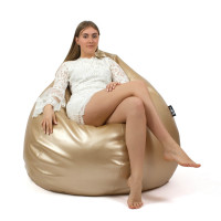 Кресло Груша Экокожа Золотая XXXXXL