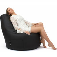 Кресло Мешок Комфорт Экокожа Черный