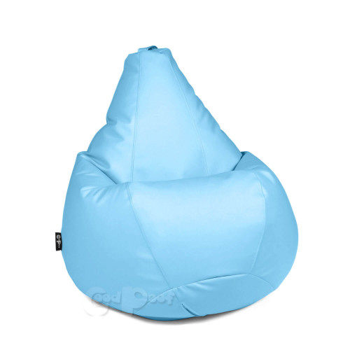 Кресло Груша Экокожа Голубой XXXL