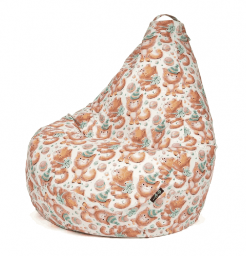 Кресло Груша Велюр Рыжик XXL