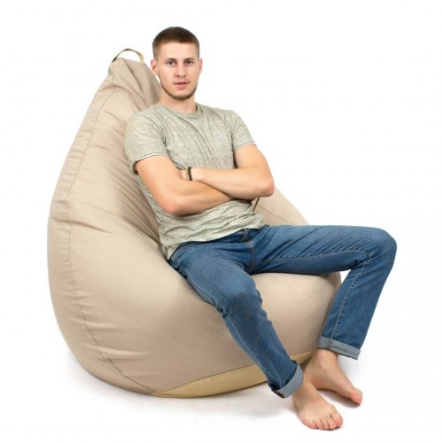 Кресло Груша Лофт Крем XXL